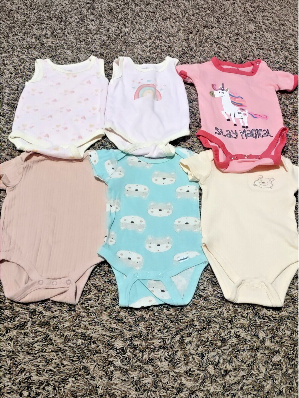 Girls Lot Of 6 One Piece Gerber Kyle And Deena 6 9 Months